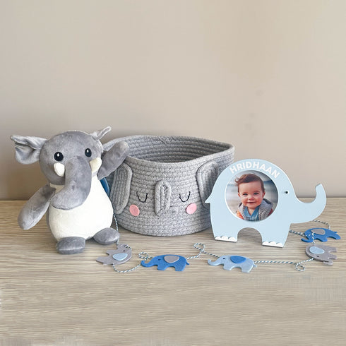 Little Elephant - Baby Boy Gift Basket